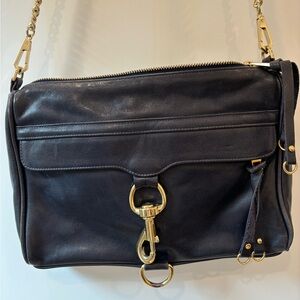 Rebecca Minkoff MAC Black Crossbody - Navy blue with gold hardware